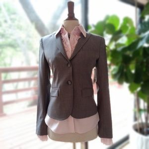 Theory Light Heather Bindi Wool Blazer Jacket 2 4